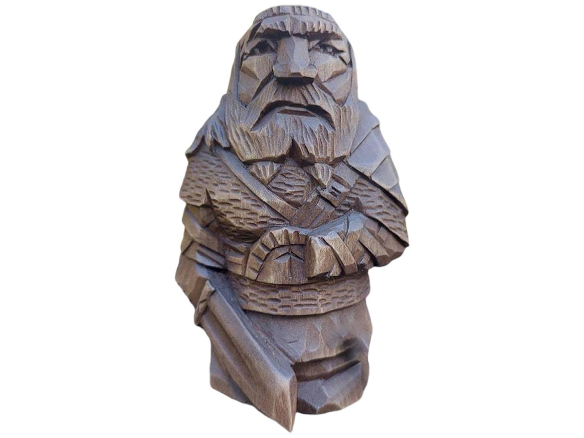 Estátua Viking De Resina Odin Thor Para Decoração