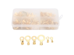 Kit 150 Conectores Anel Latão Dourado Com Caixa