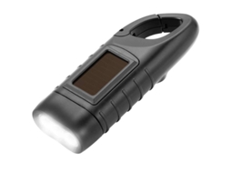 Lanterna De Emergência Com Manivela Manual , Lanterna Led Portátil Com Manivela Manual, Gerador Solar, Lanterna Recarregáve Aquaforge (preta)