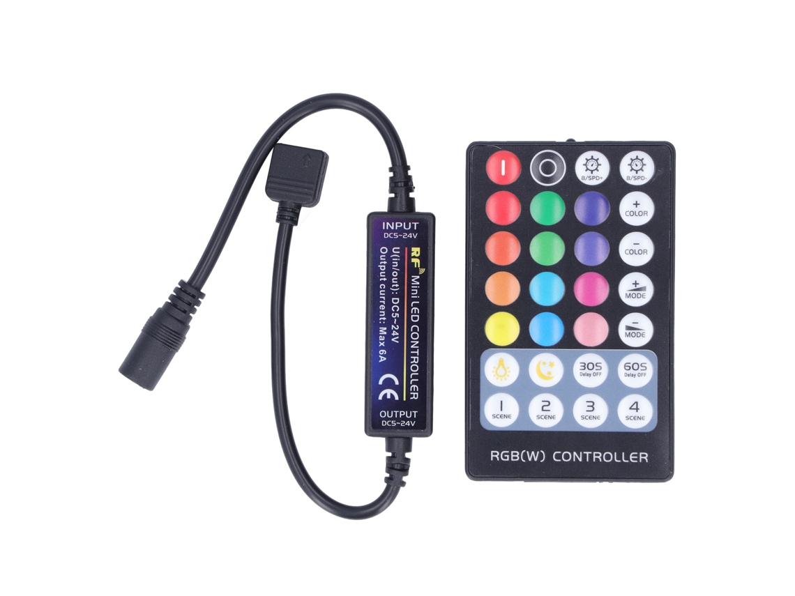 Kit Controle Remoto Led Rgb para Fita de Luz com Controle Rf Longa Distância para Home Ktv