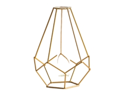 Vaso de Flores em Vidro com Suporte de Metal Plantador Transparente RNEMITERY