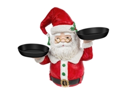 Laxiscreed Porta-doces Natalício Com Boneco De Neve E Santa Para Frutas E Snacks