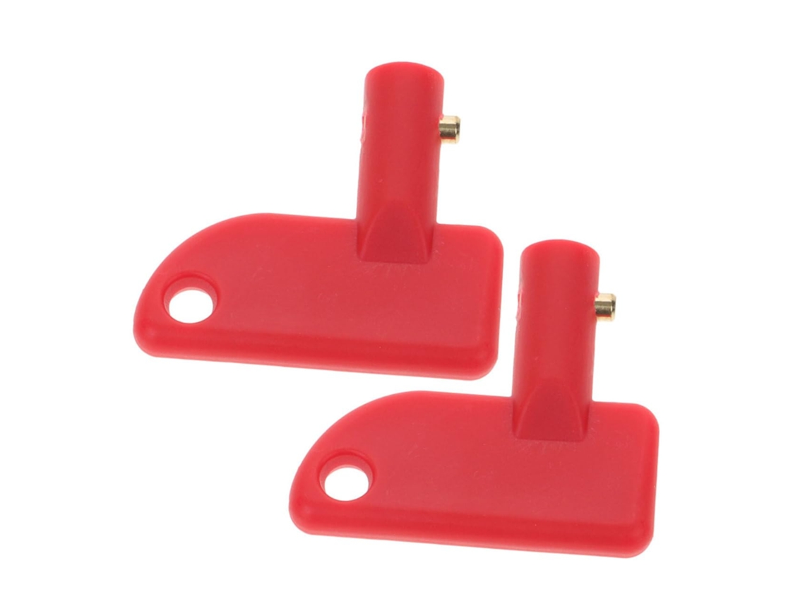 2 Peças Interruptor De Desconexão De Bateria Vermelho Para Veículo E Caminhão
