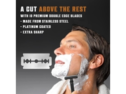 Navaja De Afeitar Manual Para Hombres Con 10 Cuchillas