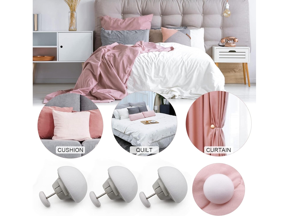 Lurelia Prendedores Para Edredom 16 Peças Branco Resistente Seguro Grosso Abs Plástico Colcha Cobertor Cama