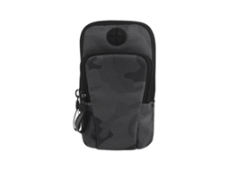 Braçadeira Para Celular Com Suporte Para Modelos De Até 7 Polegadas, Ideal Para Treinos, Academia E Caminhadas, Na Cor Preta.