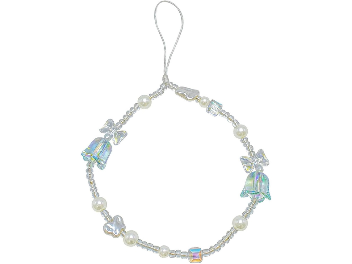 Pingente Para Celular Feminino E Feminino Com Corrente De Contas, Pulseira De Pulso Elegante E Sofisticada Para Celular.