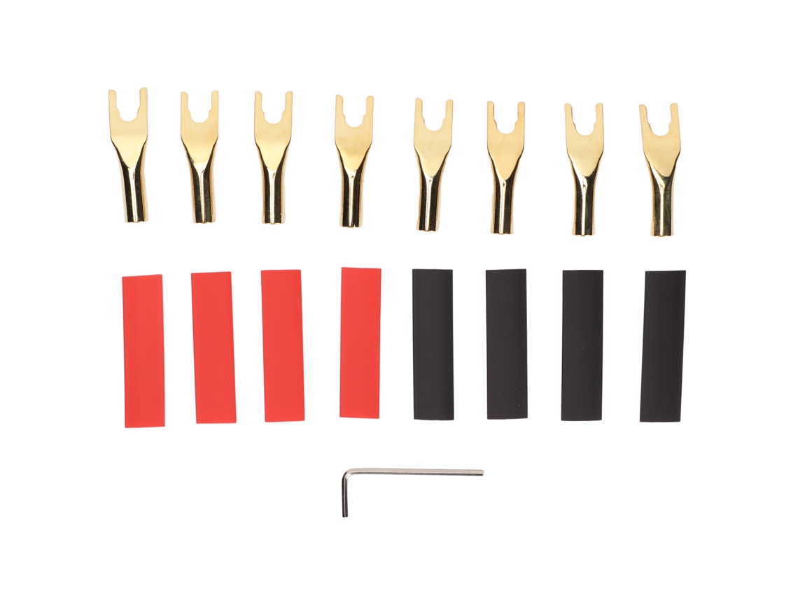 Conector Spade Y Dourado LAXISCREED 45° Plugue com Trava de Parafuso