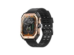 Smartwatch 2.02 Polegadas Rastreador Fitness Prova Dágua IP68 Para iPhone E Android Preto Dourado Bestvite