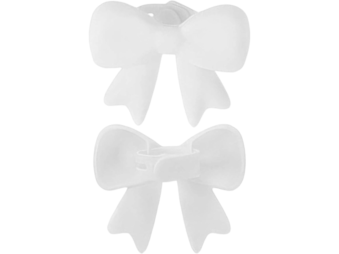 Acessórios Fofos Para Fones De Ouvido – Laço Silicone 3d, Conjunto De 2 Peças Com Prendedores Decorativos, Elegantes E