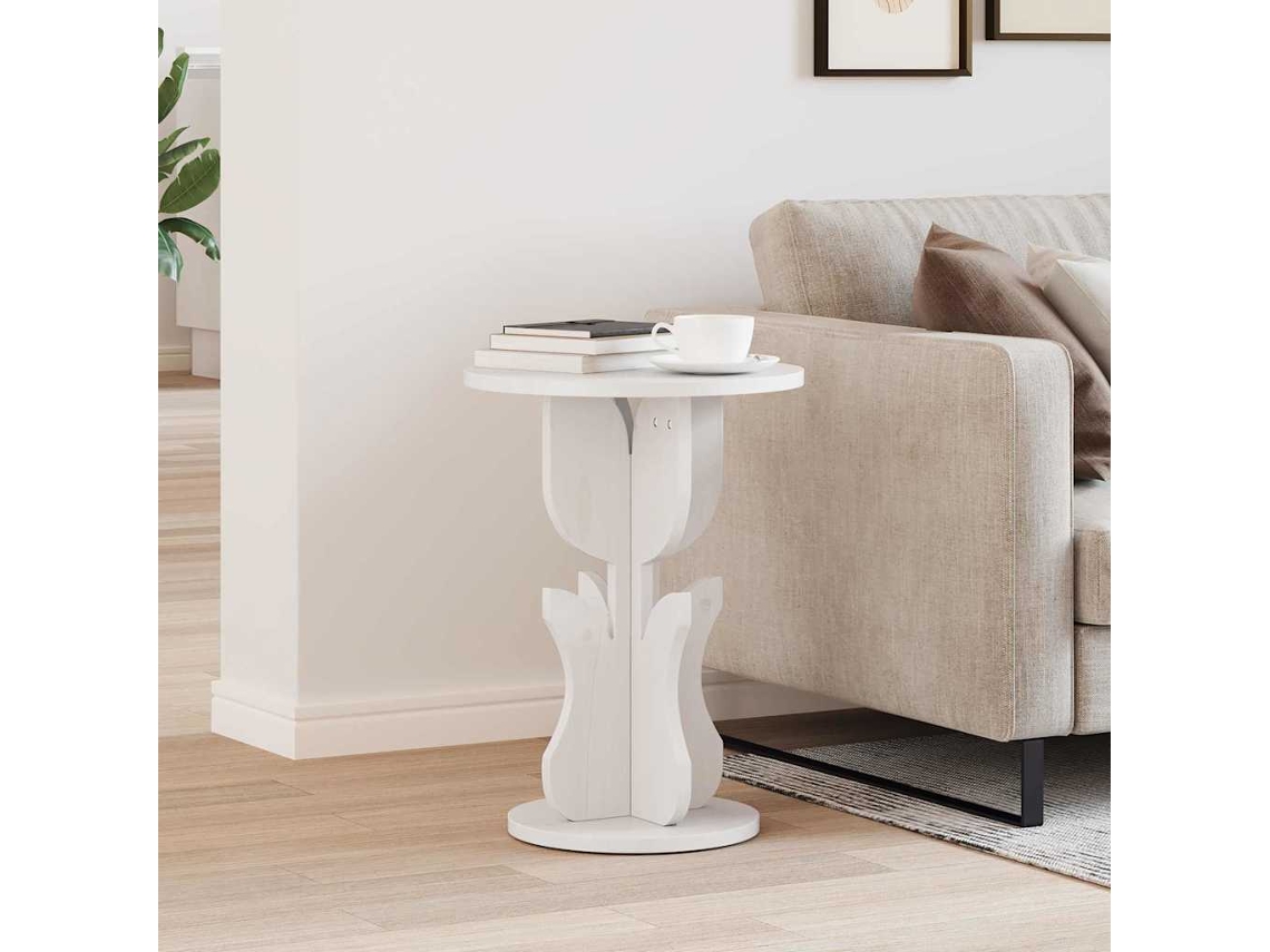 Vidaxl Mesa De Centro Branco 39,5 X 39,5 X 53,5 Cm