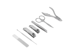 Set De Manicura Profesional 7 Piezas De Acero Inoxidable, Lâminas Afiadas Y Duraderas Para Salones Y Viajes
