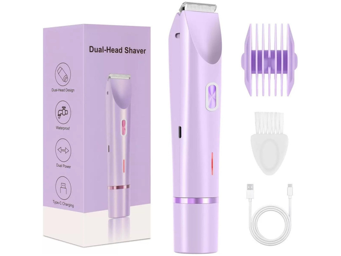 Aparador De Pelos 2 Em 1 Para Linha Do Biquíni Hexinyigjly Adequado Para Púbis, Axilas E Pernas. Roxo