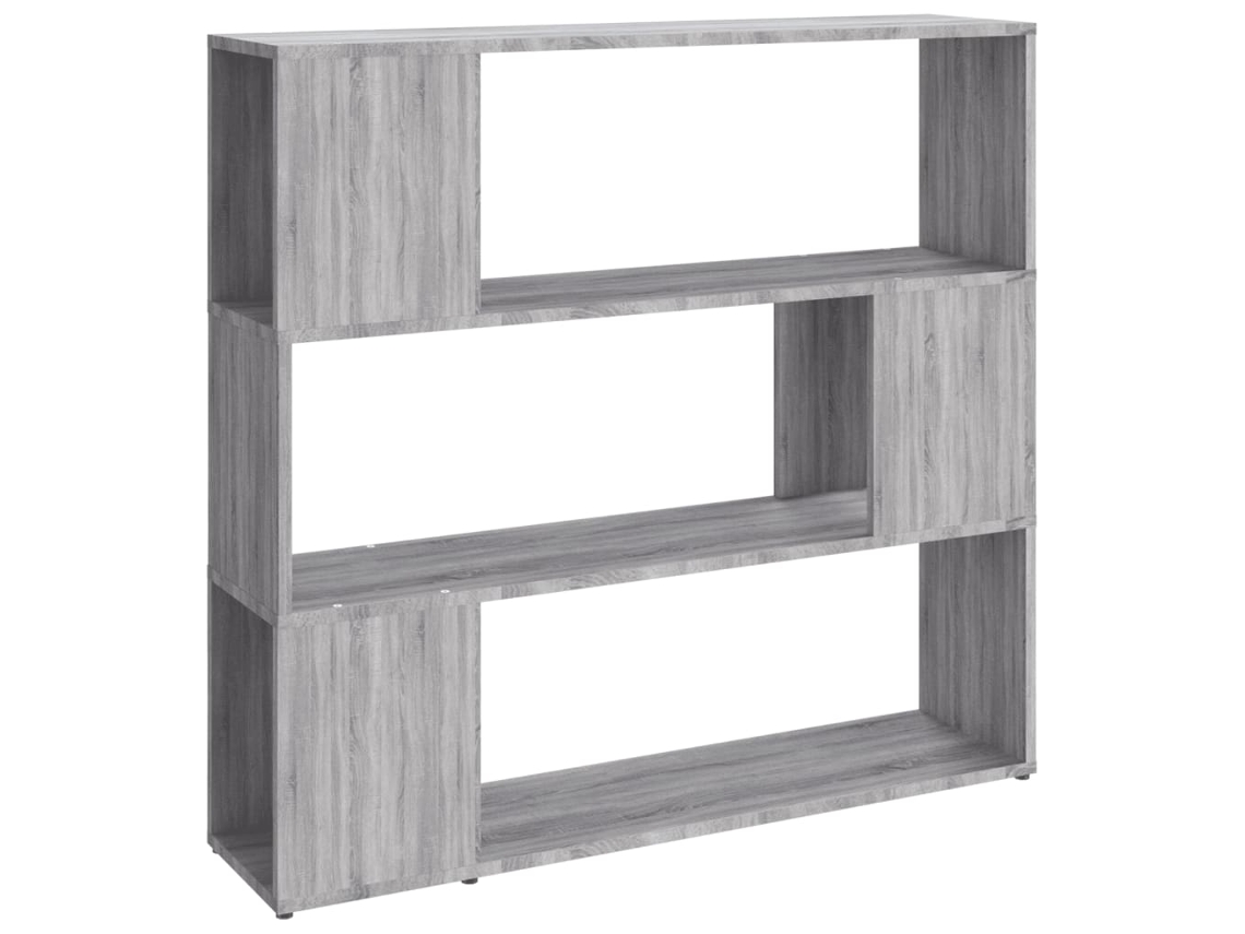 Book Cabinet, Book Cabinets Vidaxl Cinzeto Madeira Processada (100 X 24 X 94 Cm)
