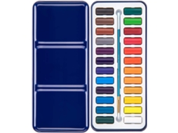 Conjunto de Tinta Aquarela com Pincel, 12/18/24 Cores para Uso em Tecido, Pedra, Madeira e Papel. SFUSHOS