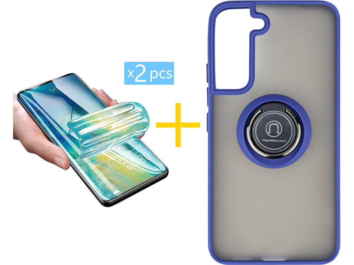 Capa + 2 Películas para Samsung Galaxy S22 Plus 5G SKYHE Azul