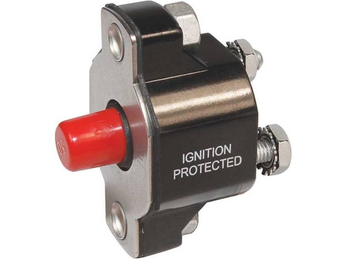 Botão BLUE SEA Medium Duty Push Button Reset Only 40A Vermelho