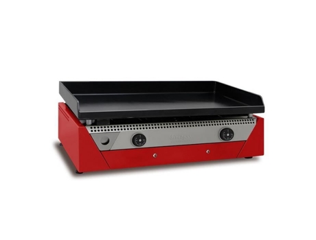SIMOGAS Plancha a Gás 2400W Aço Carbono Laminado 70X40Cm Arco-Íris E-70 Vermelho