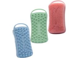 Conjunto De 3 Escovas Banho Quadradas Silicone Veemoon, 90g, Dupla Face, Esfoliantes E Massageadoras Para Mulheres, Uso