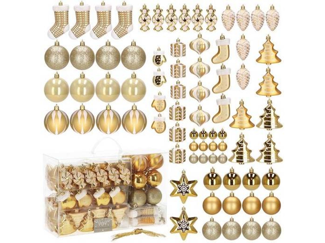 Bolas de Árvore de Natal 77 Peças
