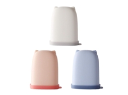Conjunto de 3 saboneteiras portáteis à prova d'água, em silicone e ABS, para viagens e banheiro, nas cores azul, branca e rosa (2026).