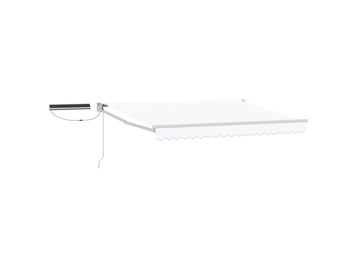 Vidaxl Toldo Retrátil Elétrico Branco 3,5 X 2 M