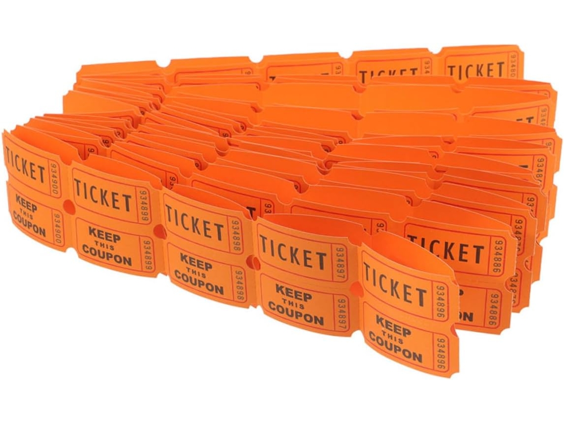 200 Bilhetes De Papel Consecutivos Para Rifas, Acessórios Coloridos Para Jogos De Tabuleiro
