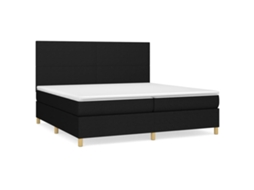 Box Spring Bed, Box Spring Beds Vidaxl Preto Tecido (200 X 200 Cm)