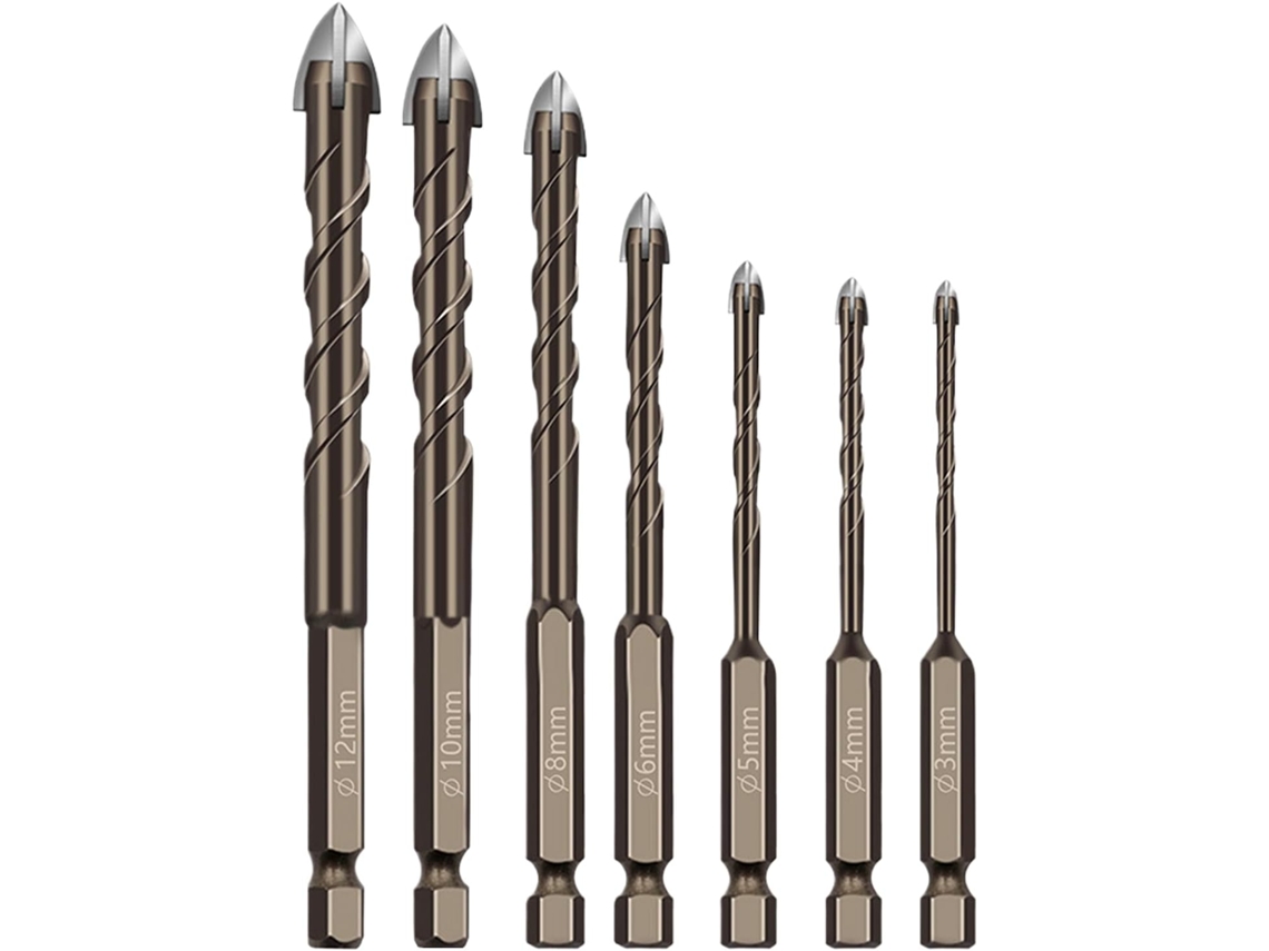Brocas Multiuso De Aço Tungstênio Para Parafusar E Furar