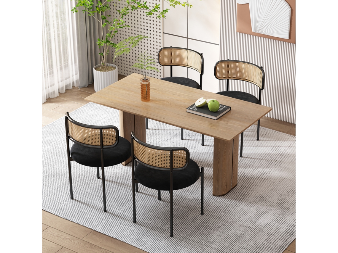 Sillas Comedor Terciopelo Negro Patas Metal