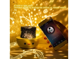 Lâmpada De Projeção Musical Laxiscreed Com Controlo Remoto E Iluminação Via Usb