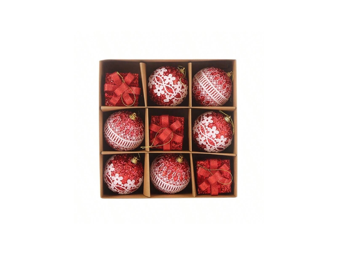 Pingente De Árvore De Natal Irregular De Natal, Vermelho Igvtrade