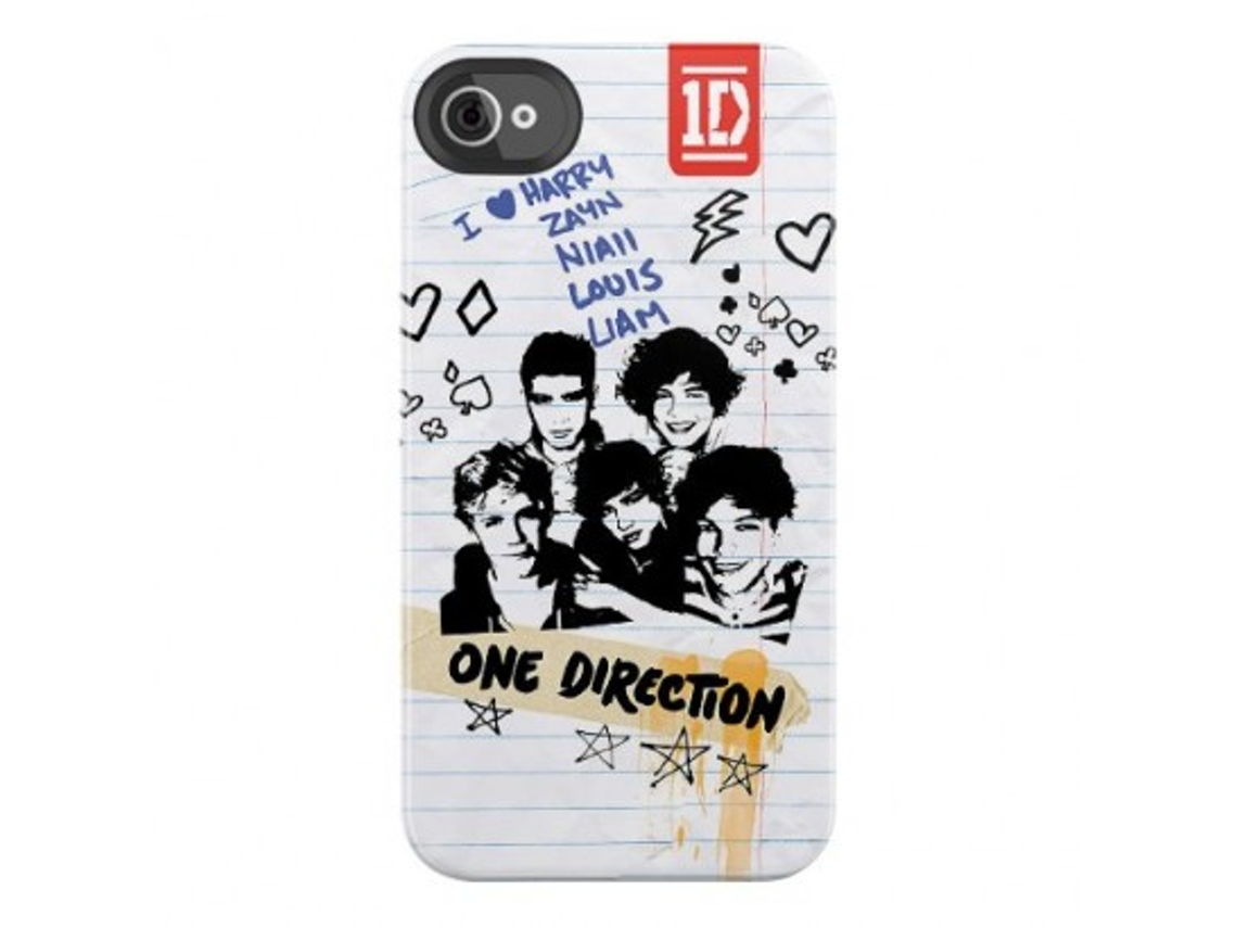 Capa MINITEL One Direction iPhone 4 e 4s Branco