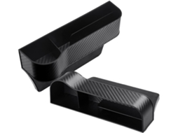 Organizador De Assento De Carro Preto De 2 Peças Com Enchimento Para O Vão Lateral, Fibra, Armazenamento Compacto