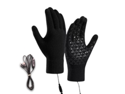 Luvas térmicas USB 5V com ficha direta. 3 níveis calor ajustável. Elétricas de malha.