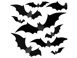 Decoração de Halloween 56 Peças Morcegos 3D Reutilizáveis com Fita de Espuma Dupla Face S/MARCA