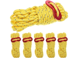 Conjunto De 6 Cordas Camping Refletoras Ajustáveis Labrimp Com Tensor E Ajuste
