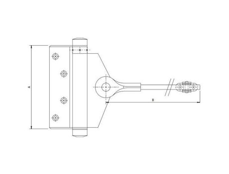 Fecho de Porta com Haste N2 SEVAX 250 Mm Max. 40Kg 203002