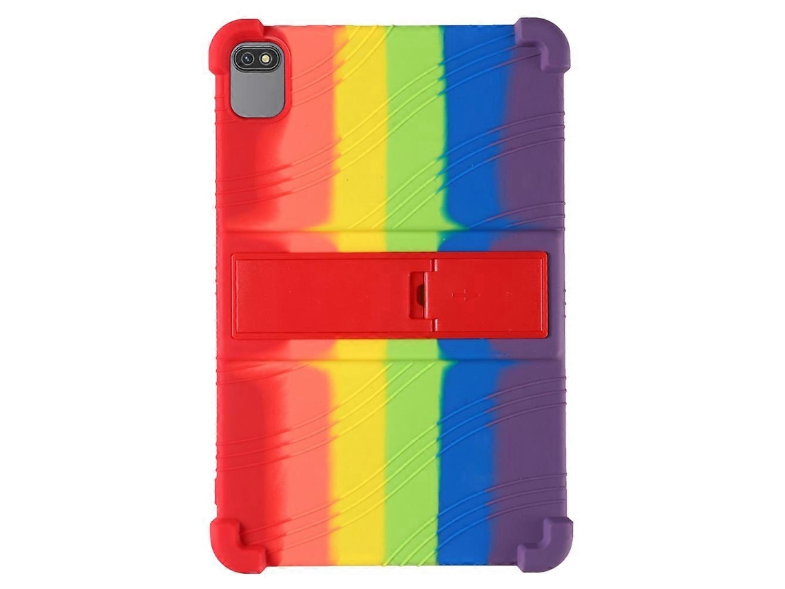 Capa de silicone Blackview Oscal Pad 10 com suporte e design à prova de choque, Hengrongshen multicolorido