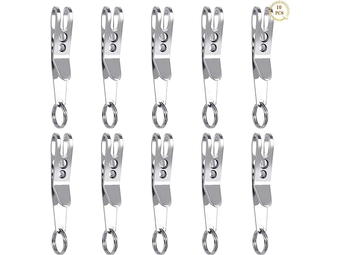 10 Chaveiros Porta-chaves Edc, Gancho Tático Clip De Bolso Anel Multifuncional Para Cintos, Bolsos De Roupas