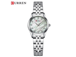Relógio MDUG feminino de pulseira de aço com pequeno painel, resistente à água, minimalista, dourado, verde ou cinza