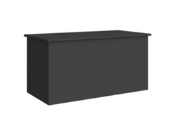 Conjunto 1 Caixa Externa Vidaxl Preto Aço (100 X 50,5 X 50 Cm)