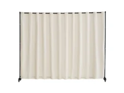 Divisória De Sala De Painel Portátil Vevor Com Rodas 308,5x45x245,5 Cm, Bege