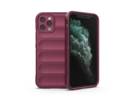 Capa Halinuia Para Iphone 11 Pro Max Magic Shield Tpu Vermelho Vinho (proteção Integral, Interior Em Flanela)