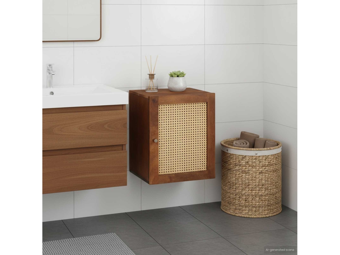 Vidaxl Armário De Banheiro Castanho 38 X 33,5 X 48 Cm