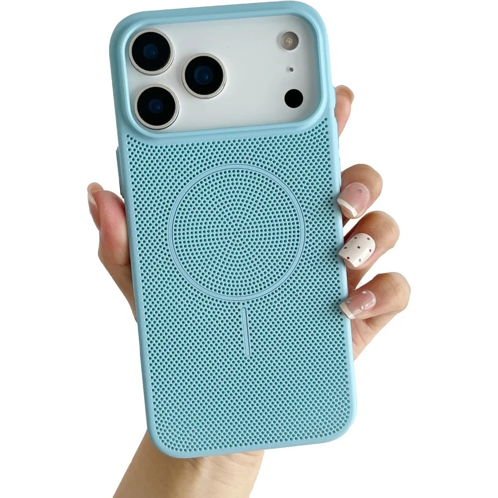 Capa Para Iphone 13 Pro (azul), Com Carregamento Magnético Sem Fio Magsafe E Tela De Dissipação De Calor.