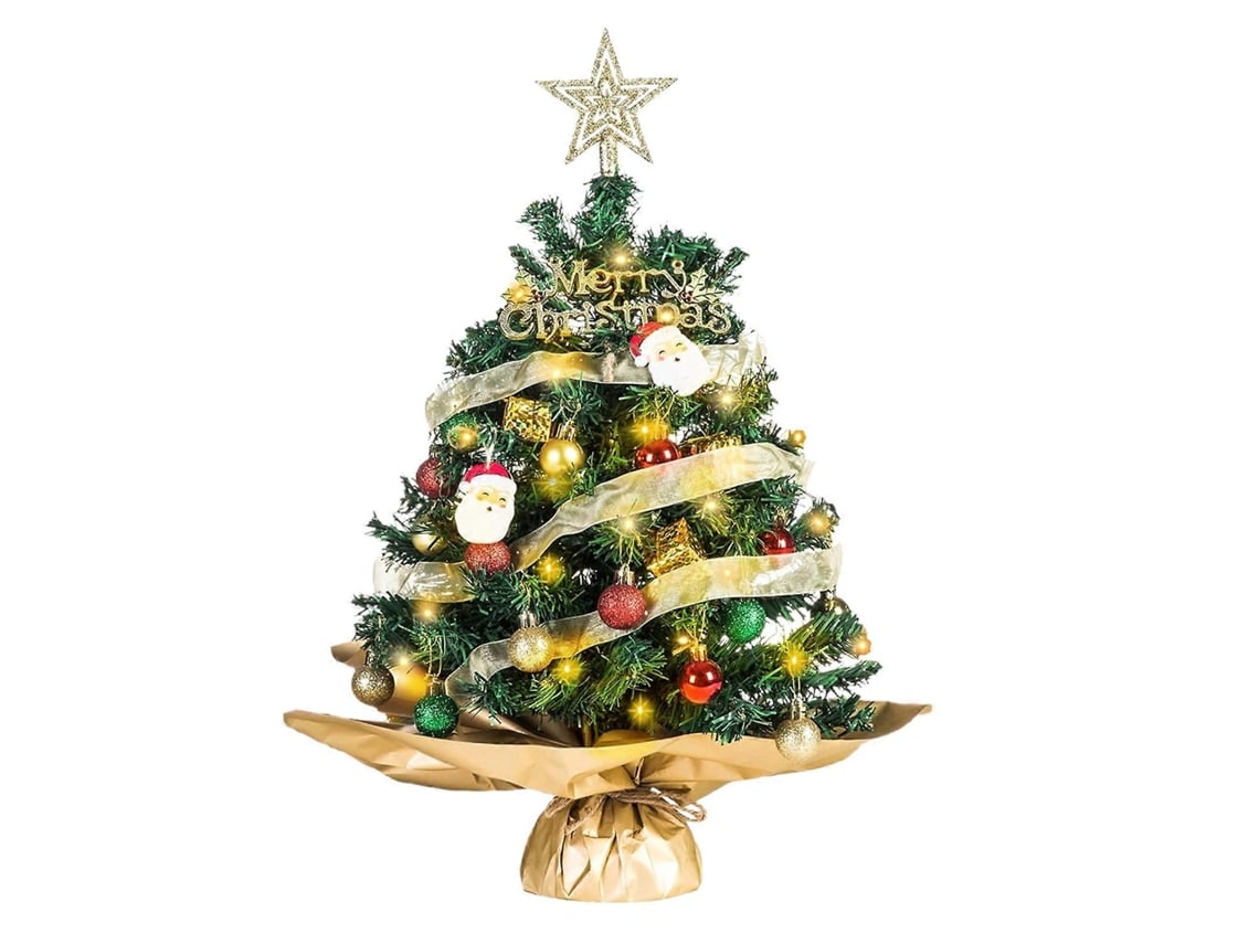 Mini Árvore De Natal Com Luz Led, Enfeite De Mesa Para Decoração De Festas Em Casa, Operado Por Bateria, Qinghai. Olysi Shop