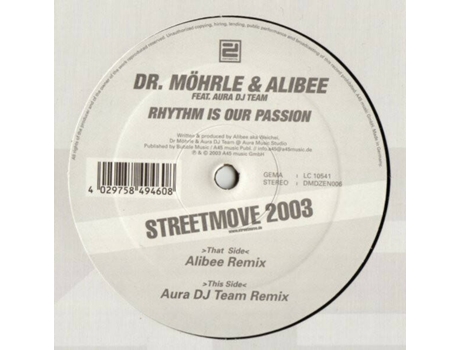 Vinil Rhythm Is Our Passion Streetmove 2003 Zentimental Records