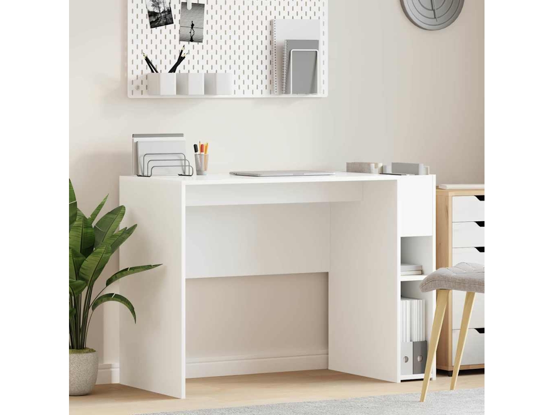 Vidaxl Mesa Branco 109 X 50 X 78 Cm Madeira Processada