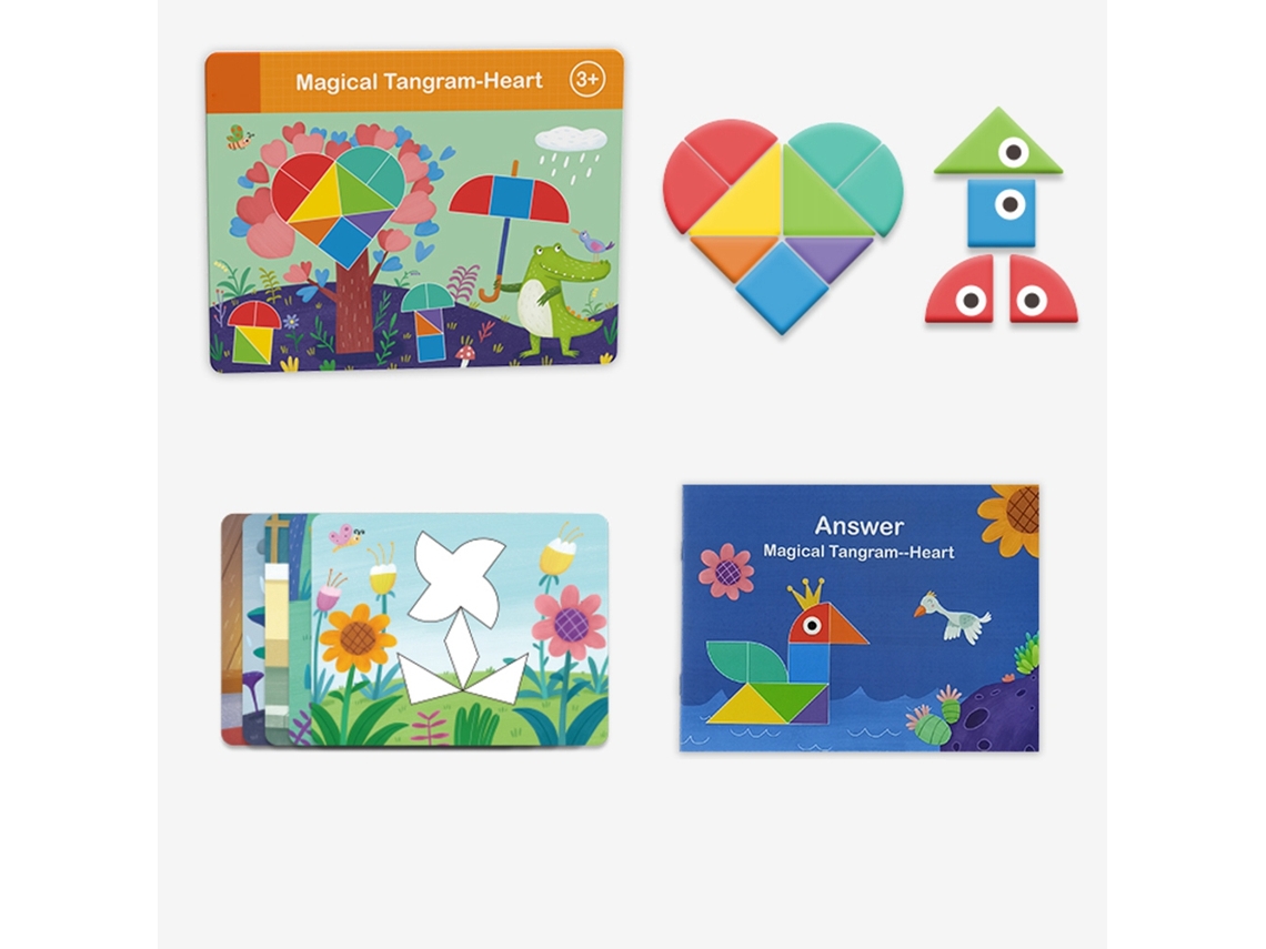 Mali brinquedo Educativo Magnetic 3d Puzzle Jigsaw Coração para Crianças Acima de 3 Anos